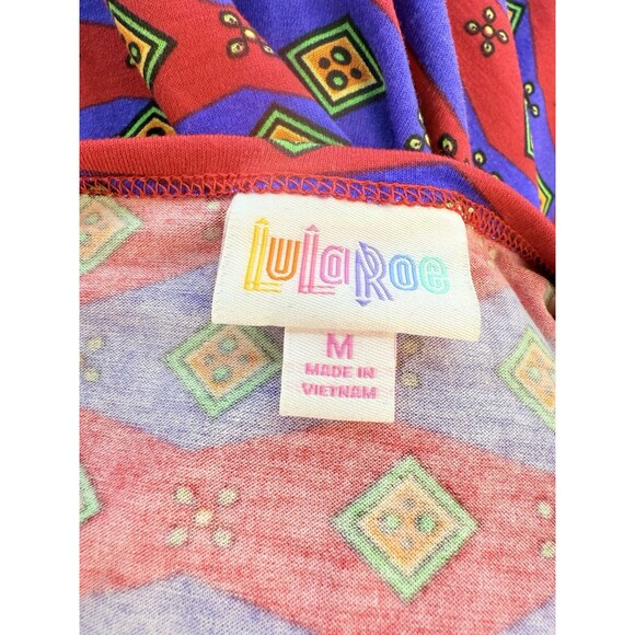 NEW Lularoe Carly High Low Dress Women's Size M Floral Geometric Multicolor - Picture 11 of 12